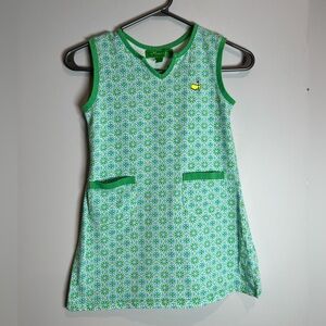 Masters Kids Dress Golf Green & Blue Patterned Size S (7-8) Girls